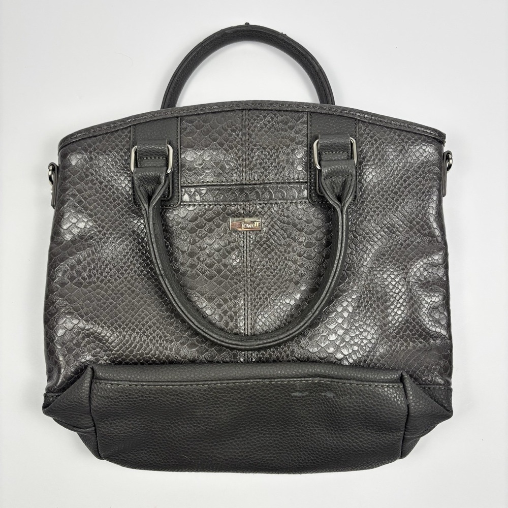 Jewell by Thirty-One Couture Street City Charcoal Snake Handbag‎